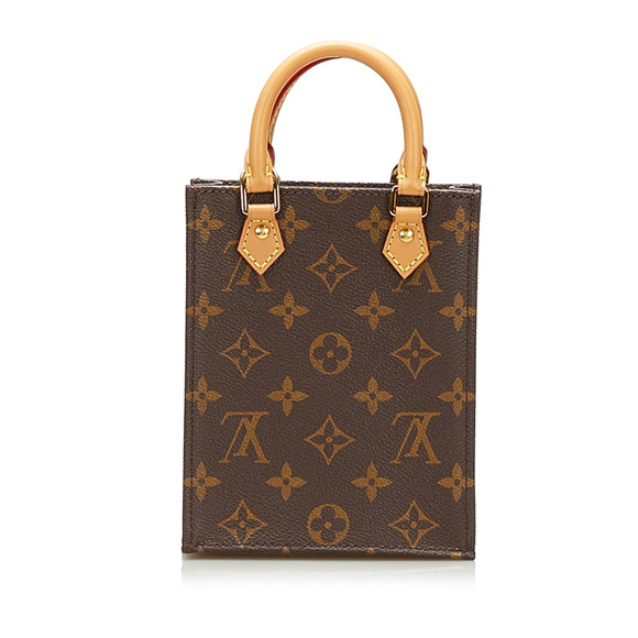 LOUIS VUITTON Monogram Petit Sac Plat Satchel - Picture 3 of 9